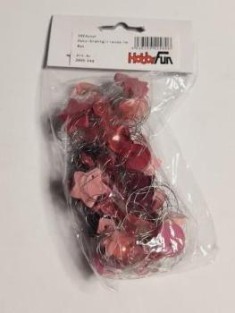 Deko-Drahtgirlande 1m rot