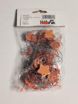 Deko-Drahtgirlande 1m orange