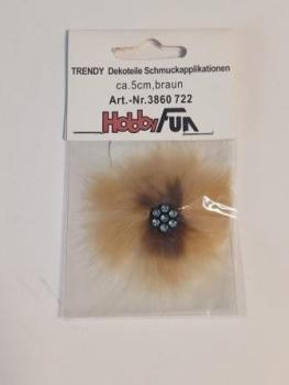 TRENDY Dekoteile Schmuckapplikationen ca. 5cm, braun