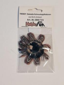 TRENDY Dekoteile Schmuckapplikationen ca. 6cm, braun