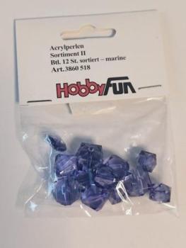 Acrylperlen Sortiment II 12Stk marine