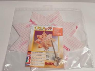 CREApop® Deko-Stern zum Beleuchten klein, 34 cm, selbstklebend