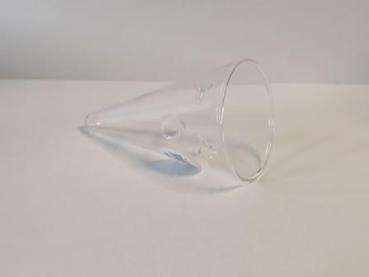 Glastülle Spitz ca. 6 x 13 cm für Teelicht