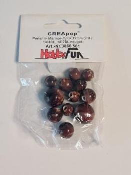 Perlen in Marmor-Optik nougat