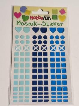 MOSAIK-Sticker hellblau-dunkelblau-königsblau