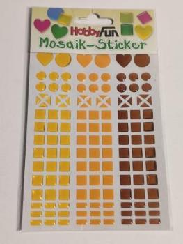 MOSAIK-Sticker gelb-orange-nougat