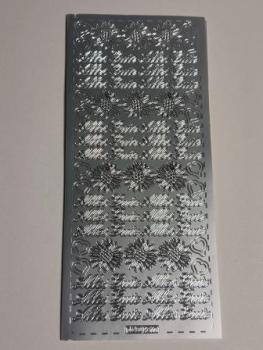 Konturensticker Alles Gute silber