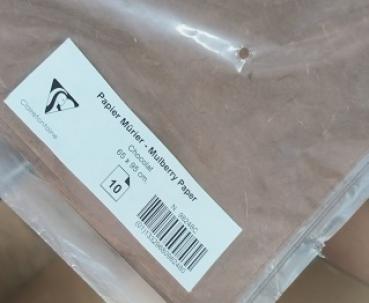 Strohseide 25 g/m², 50 x 70 cm, braun