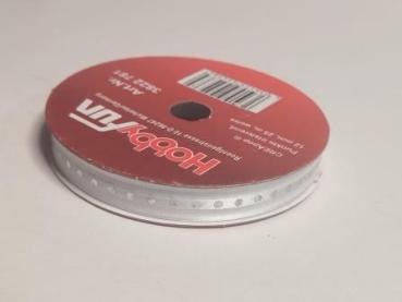 Band Punkte irisierend, 12 mm, Rol. à 25 m, weiss  ldm