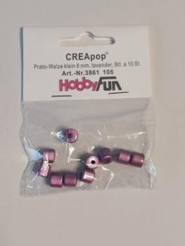 CREApop® Prato-Walze klein 8 mm, lavendel, Btl. à 10 St.