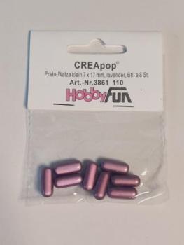 CREApop® Prato-Walze 7 x 17 mm, lavendel, Btl. à 8 St.