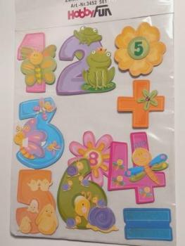 3D Sticker XXL Zahlen, Set à 2 St.