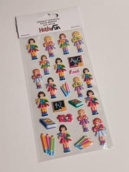 SOFTY-Sticker Schule Mädchen