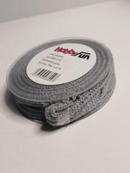 Strickband grau 30 mm / 2 m   ldm