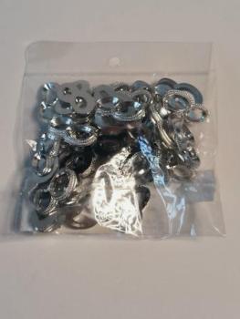 Streuteile Ringe II 2,5 x 1 cm 50Stk / Bt silber