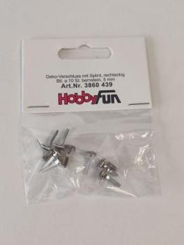 CREApop® Deko-Verschluss mit Splint, Btl. à 10 St. Bernstein