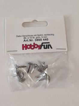 CREApop® Deko-Verschluss mit Splint, Btl. à 10 St. Grün