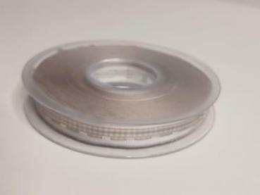 Karo Zugband beige / weiß  13 mm / 20 m   ldm
