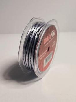 Deko Band lavendel / schwarz 3 mm a 25 m   ldm