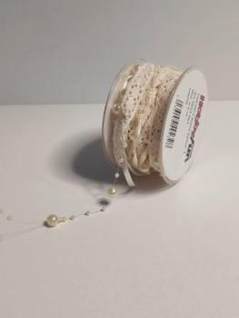 TRENDY-Band Spitze I, creme, Rol. à 5 m   ldm