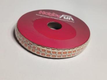 Borte ca. 8 mm, orange/creme, Rol. à 20 m  ldm