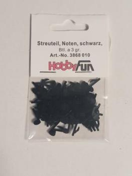 Streuteil Noten schwarz 3gr