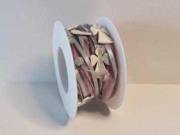 TRENDY-Band Engel, rosenholz/silber, Rol. (à 5 m)    ldm