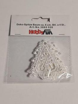 Deko-Spitze Baum ca. 6 cm, Btl. à 4 St.