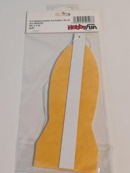 3D-Wabenrosette aus Papier, 36 cm, gelb, Btl. à 1 St.