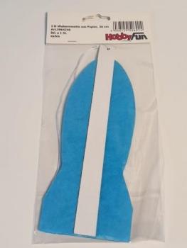 3D-Wabenrosette aus Papier, 36 cm, türkis, Btl. à 1 St.