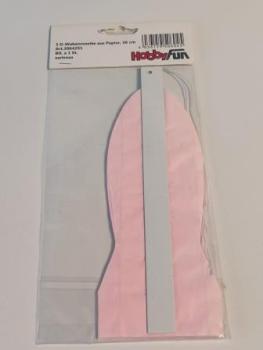 3D-Wabenrosette aus Papier, 36 cm, zartrosa, Btl. à 1 St.