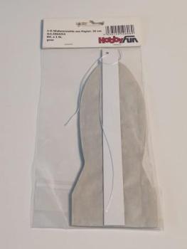 3D-Wabenrosette aus Papier, 36 cm, grau, Btl. à 1 St.