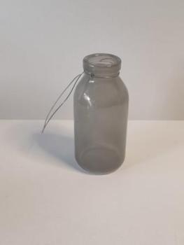 Deko-Flasche 10,5 x 4,8 x 3 cm, grau
