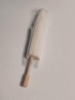 Deko-Schirm, Papier, ca. 15 cm, weiss