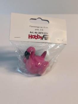 Flamingo ca. 6 cm, pink, 3D