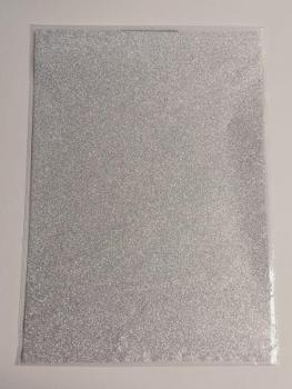 Glitzerfolie silber, DIN A 4, Btl. à 2 St.