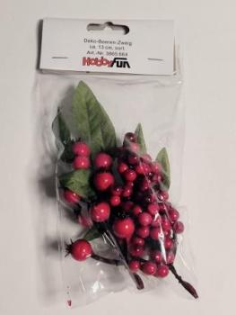 Deko-Beeren-Zweig ca. 13 cm, sort.