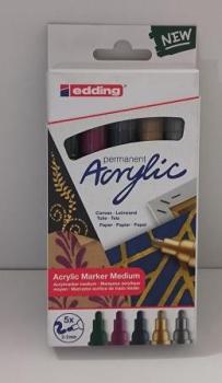 Acrylmarker 2-3mm Metallic Set