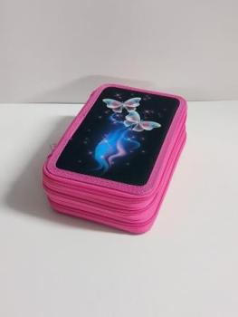 Idena Federmappe Triple Schmetterling 47teilig