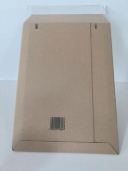 Versandtasche für B4+ Wellpappe braun hk m.Aufreißfaden Innenmaß: