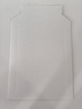 Versandtasche weiß Vollpappe hk m. Aufreißfaden für B5+