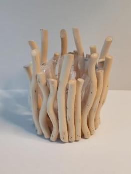 Pflanzgefäß Weide hell  17 x 13 cm