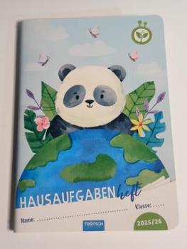 TRÖTSCH Hausaufgabenheft Panda 25/26 112 Seiten DIN A5