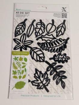 A5 Stanz- und Prägeschablonen Set (14Stk) -Blätter