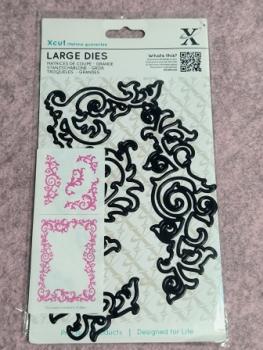 Stanzschablonen Groß (4Stk) -Blättrige Schnörkel