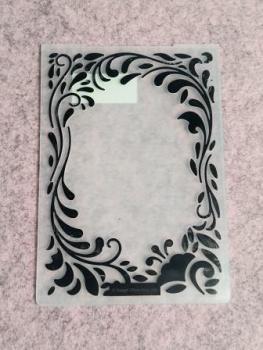 A6 Prägeschablone - Floraler Rahmen