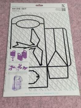 A4 Stanzschablonen (3Stk) - Papiertasche und Geschenkanhänger