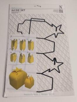 A4 Stanzschablonen (1Stk) - Geschenkschachtel Stern