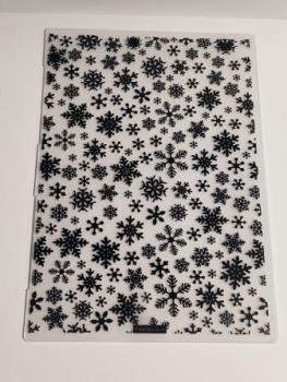A4 Prägeschablone - Schneeflocken-Muster