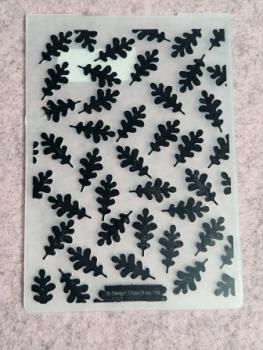 A6 Prägeschablone - Muster Eichelblätter